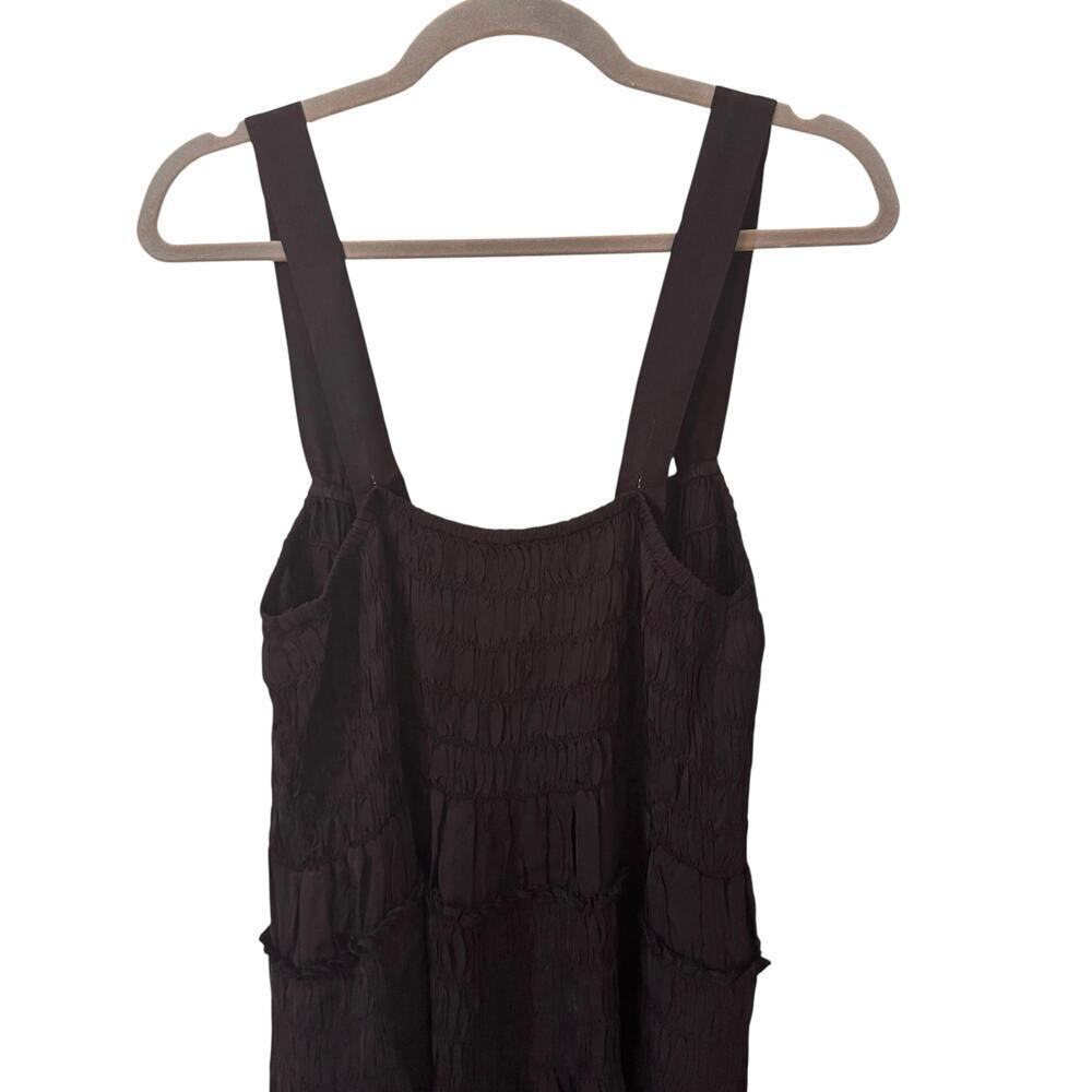 NWT J. Crew Smocked Midi Dress in Black CK734 Size XL - Picture 9 of 11